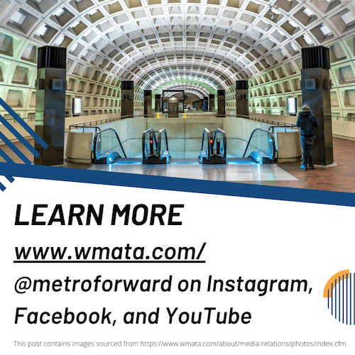 Talking Transportation Slide 5 - Learn More: www.wmata.com, @metroforward on Instagram, Facebook and Youtube